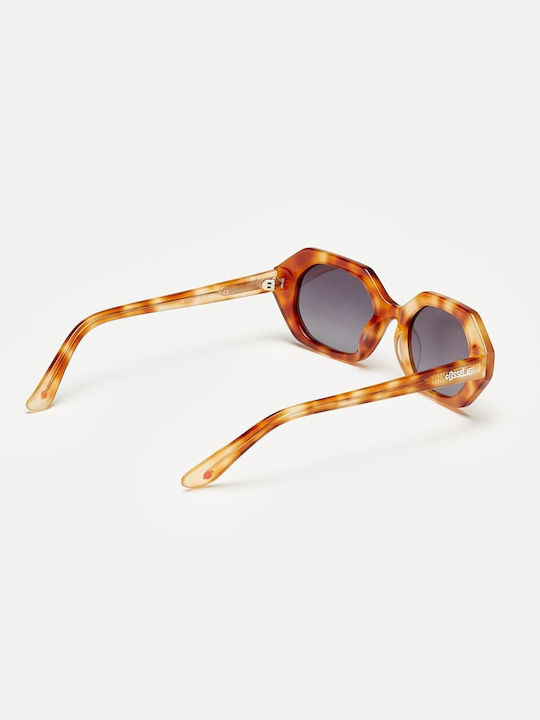 Cosselie Kent Women's Sunglasses with Brown Tartaruga Horn-Rimmed Frame and Gray Gradient Lenses