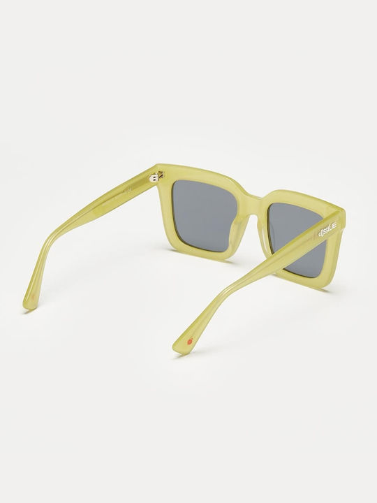 Cosselie Joliet Women's Sunglasses with Yellow Horn-Rimmed Frame and Gray Lenses