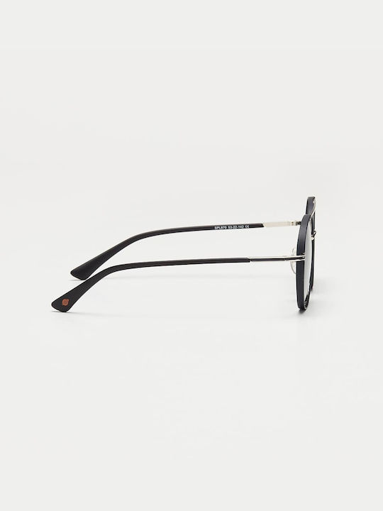 Cosselie Vaduz Unisex Sunglasses with Silver Metallic Frame and Gray Lenses