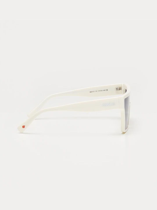 Cosselie Berkley Women's Sunglasses with Rose Gold Metallic Frame and Purple Gradient Lens