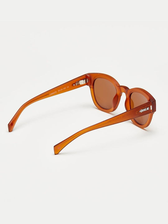 Cosselie Leon Unisex Sunglasses with Orange Plastic Frame and Brown Polarized Lens 1802202323