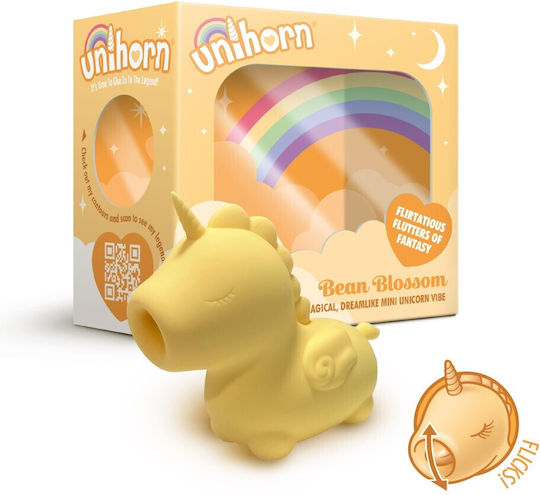 Unihorn Vibrator Mini Κλειτοριδικός Δονητής 9cm Κίτρινος