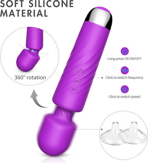 La Lolita Amsterdam Hero-2 Wand Δονητής Μασάζ 20cm Black