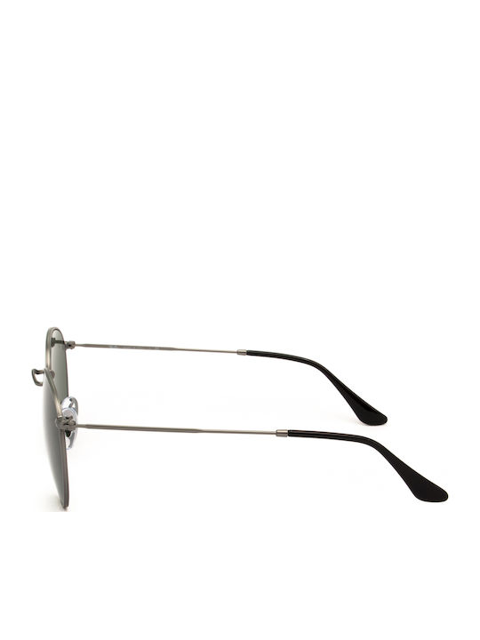 Ray Ban Round Metal Unisex Sunglasses with Gray Metal Frame and Green Lens RB3447 029