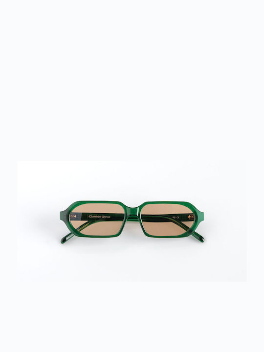 Common Sense Sunglasses with Green Plastic Frame and Brown Lens CS010