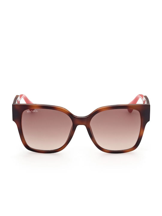 Max & Co Women's Sunglasses with Brown Tartaruga Acetate Frame MO0036 52F