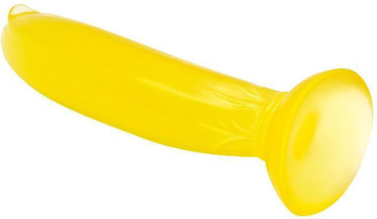 Baile Glass Dildo With Suction Cup Yellow