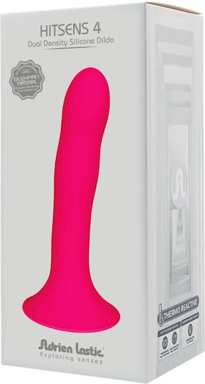 Adrien Lastic Hitsens Dual Density S04 Dildo Glass Dildo With Suction Cup Pink 17.8cm