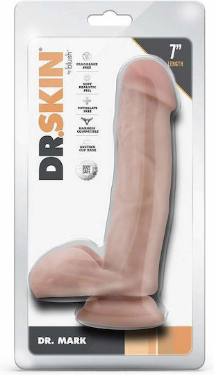 Blush Dr. Skin Dr. Mark Ρεαλιστικό Dildo με Όρχεις και Βεντούζα Flesh 18cm