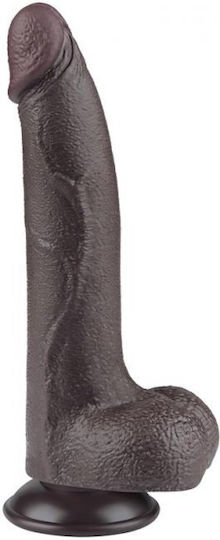 Lovetoy Dildo με Όρχεις και Βεντούζα Flesh 22cm