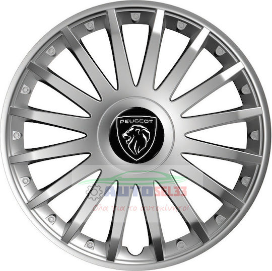 Versaco Car Hubcap Set Crystal 14" 4pcs Silver
