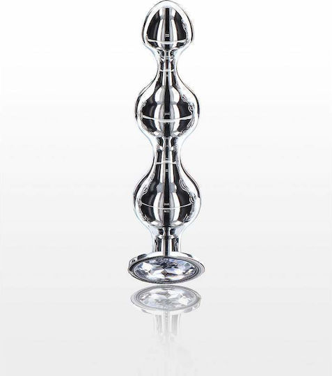 ToyJoy Diamond Star Beads Anal Beads Medium Silver