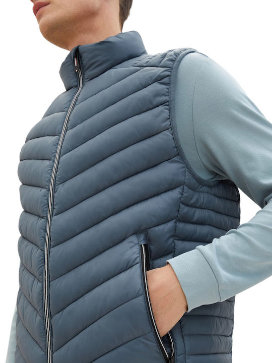 Sleeveless Winter Jacket Puffer Blue