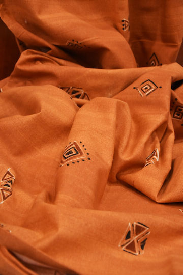 Decotelia Orange Pencil Pleat Curtain 520x270cm