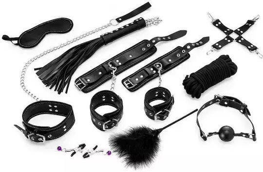 Zenn Bondage BDSM Kit σε Μαύρο Χρώμα 11τμχ