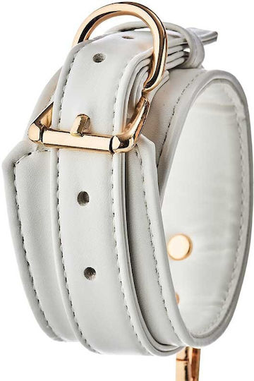 Dream Toys Blaze Elite Leather Ankle Cuffs Χειροπέδες White