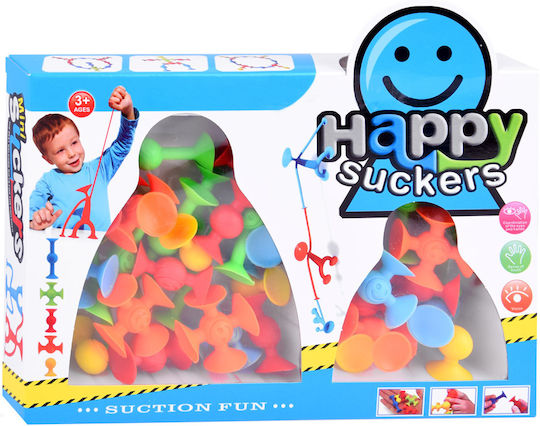 Kruzzel Пластмасова Конструктивна Игра Flexible Happy Suckers за Деца 3+ години+ Години