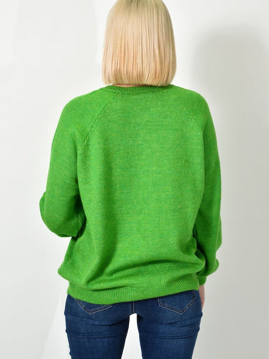 Potre Women's Long Sleeve Sweater Green