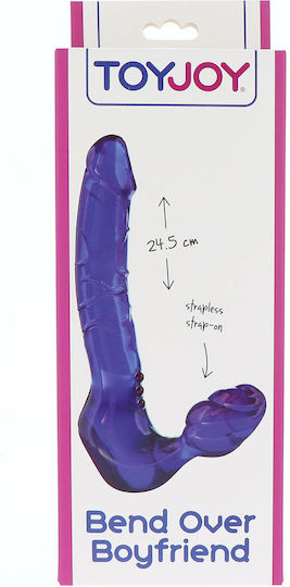 ToyJoy Bend Over Boyfriend Strapless Strap On Fără bretele Strap On cu Dildo 24cm în Culoare Albastru