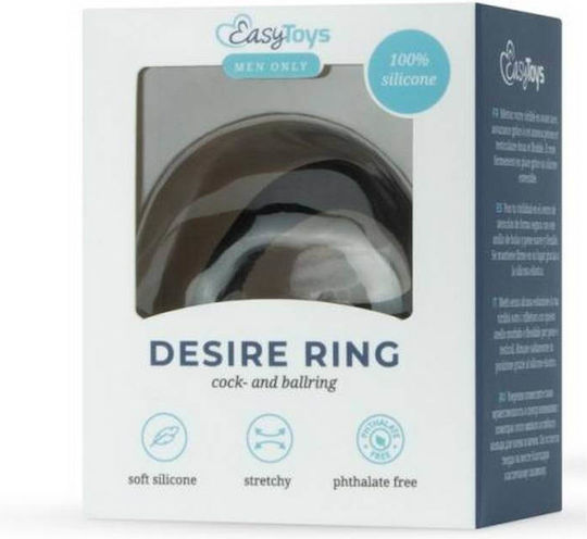 Easytoys Men Only Desire Ring Пръстен Петел Силикон Черен ET854BLK