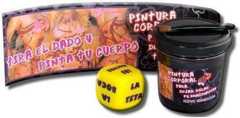 Diverty Sex Ερωτικό Παιχνίδι Ζαριών Chocolate Paint 28gr, Brush & Dice Postures