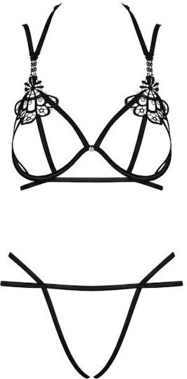 Obsessive Sexy Σετ Εσωρούχων με Δαντέλα Black 2τμχ