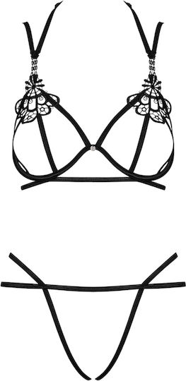 Obsessive Sexy Σετ Εσωρούχων με Δαντέλα Black 2τμχ