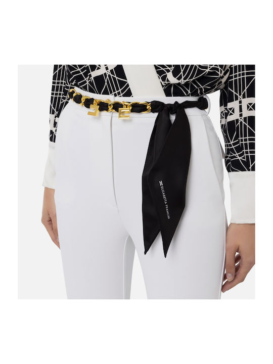 Elisabetta Franchi Femei Tesatura Pantaloni Alb