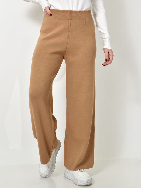 Potre Women's Fabric Trousers Beige