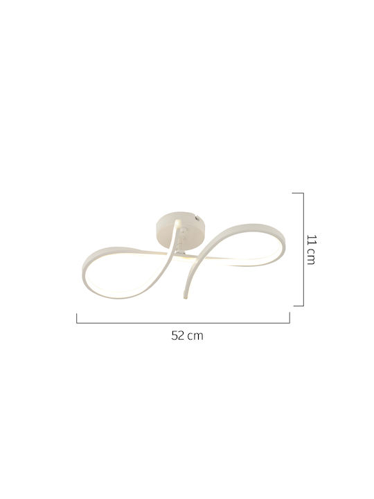 ArteLibre Auriga Ceiling Mount Light 52cm White with Integrated LED