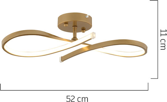 ArteLibre Auriga Таванно осветление 52бр Златист с Вграден LED