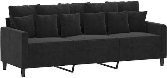 Living Room Furniture Set 3-Seater & 2-Seater Black