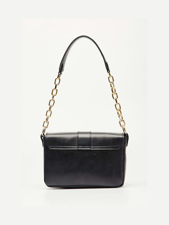 Leather Twist Women's Bag Shoulder Black