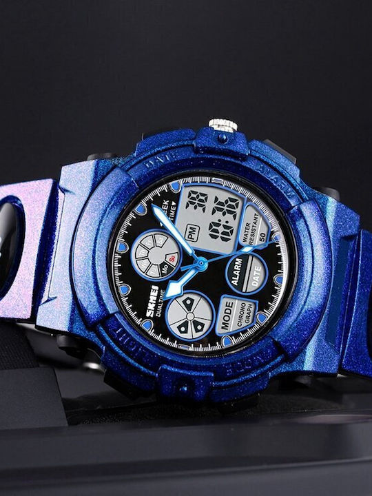 Skmei Kinder-Digitaluhr mit Kautschuk/Plastikarmband Glam Blue