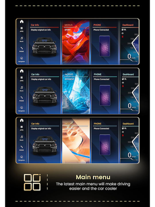 Carmedia Sistem Audio Auto pentru BMW X1 (F48) 2018+ (Bluetooth/USB/WiFi/GPS/Apple-Carplay/Android-Auto) cu Ecran Tactil 10.25"