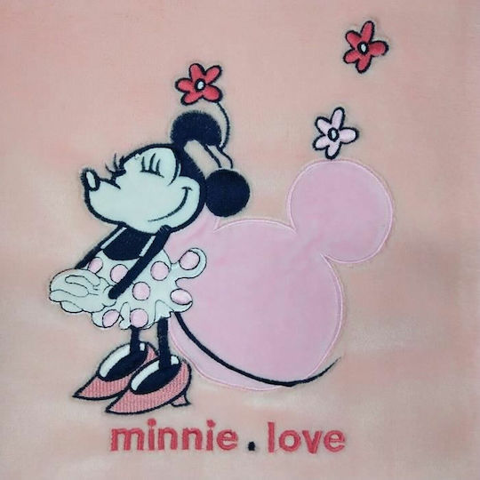 Disney Одеяло Детски пелени за пелени Minnie Mouse Розов Pink 100x75см.