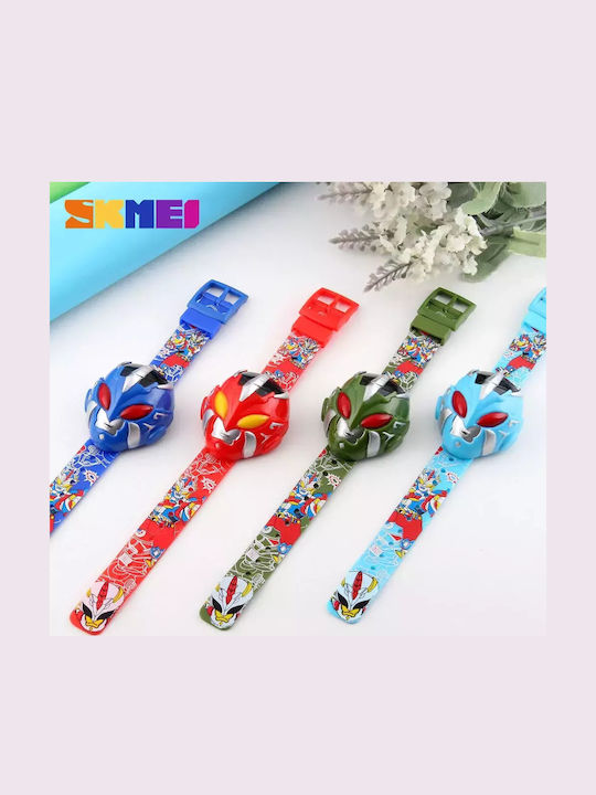 Skmei Παιδικό Ψηφιακό Ρολόι Power Rangers Κόκκινο