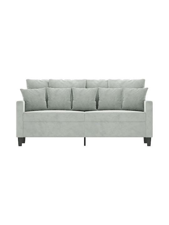 Двуместен Диван Кадифе Светло сиво 158x77x80см.