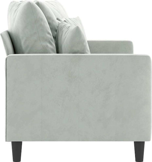 Canapea Cu Două Locuri Catifea Gri Deschis 158x77x80cm