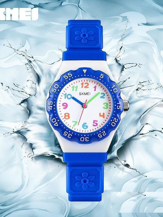 Skmei Kinder-Analoguhr Flower mit Kautschuk/Plastikarmband Dark Blue