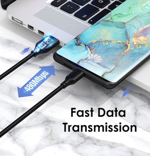 Cabletime USB 2.0 Cable USB-C male - USB-A 15W Μπλε 2m 128191