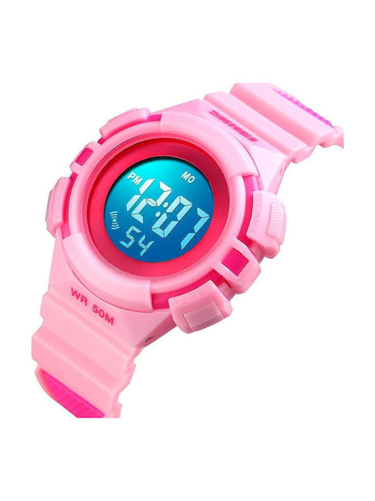 Skmei Kids Digital Watch Bluppy with Rubber/Plastic Strap Pink