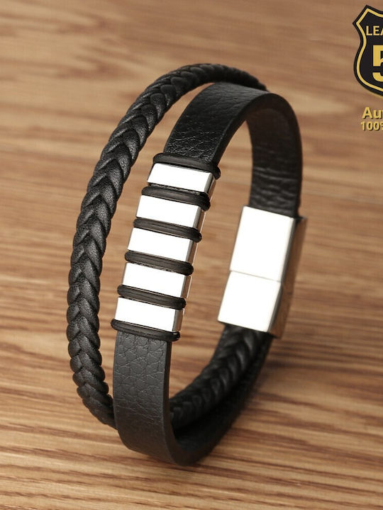 Leather 55 Ανδρικό Βραχιόλι Δερμάτινο