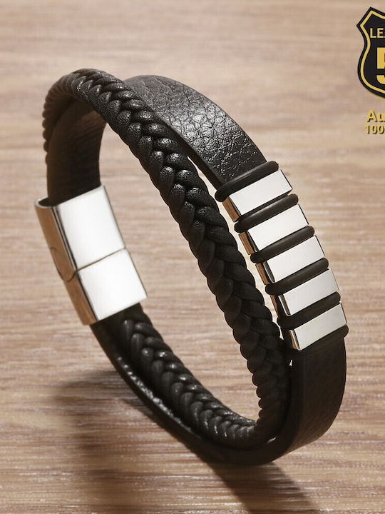Leather 55 Ανδρικό Βραχιόλι από Δέρμα