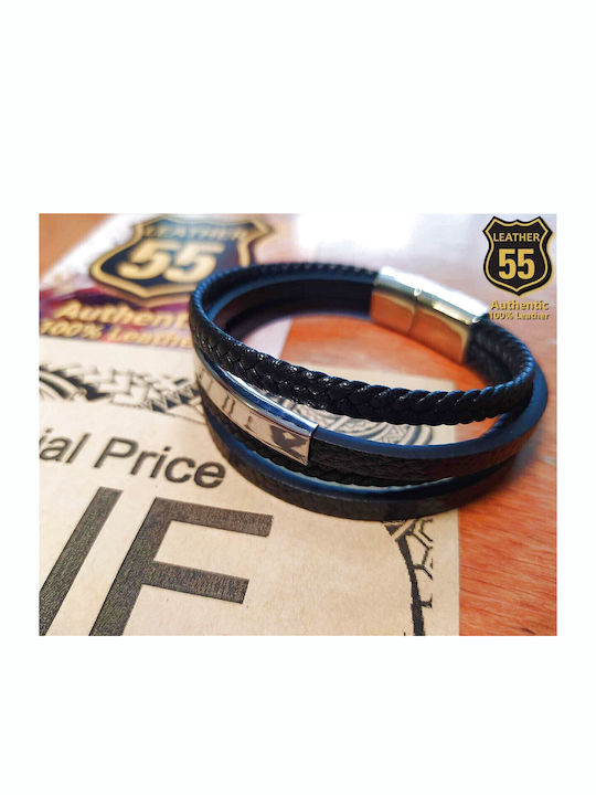 Leather 55 Men's Bracelet made of Leather