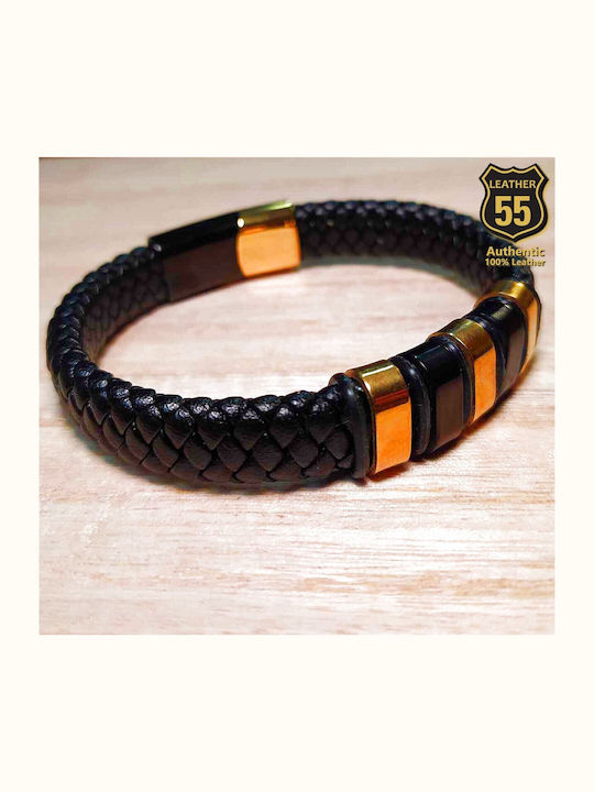 Leather 55 Ανδρικό Βραχιόλι από Δέρμα