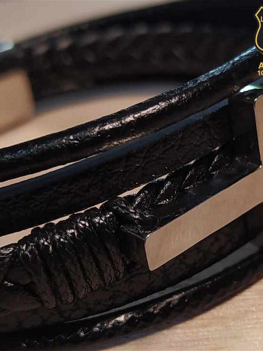 Leather 55 Ανδρικό Βραχιόλι από Δέρμα