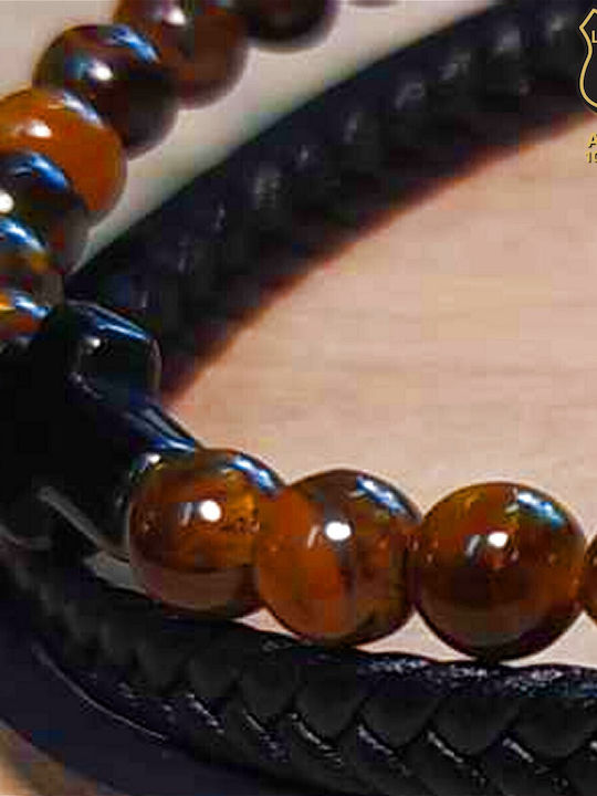 Leather 55 Ανδρικό Βραχιόλι από Δέρμα