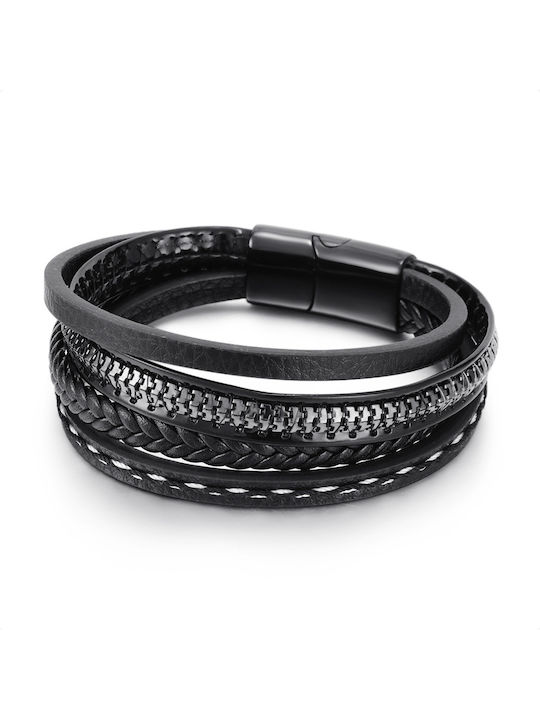 Leather 55 Ανδρικό Βραχιόλι από Δέρμα