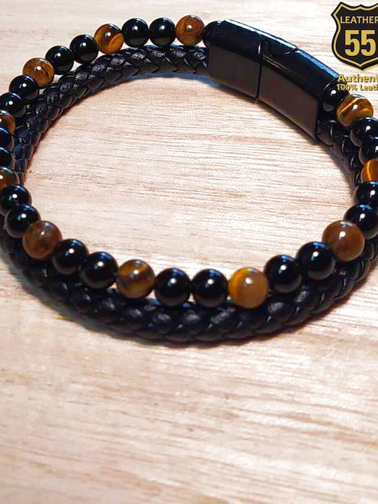 Leather 55 Men's Bracelet made of Leather